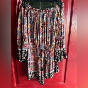 Off the Shoulder Floral Romper - super soft